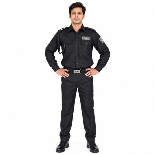 REGALIA Security Guard Uniform (Black Shirt - Black Pant) with Accessories, SET