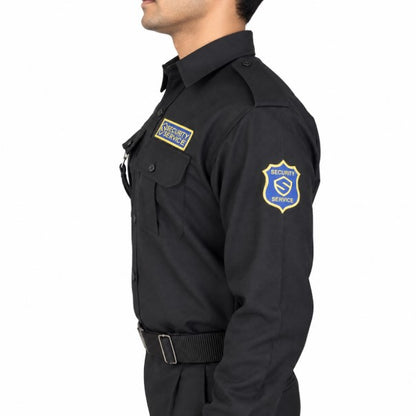 REGALIA Security Guard Uniform (Black Shirt - Black Pant) with Accessories, SET