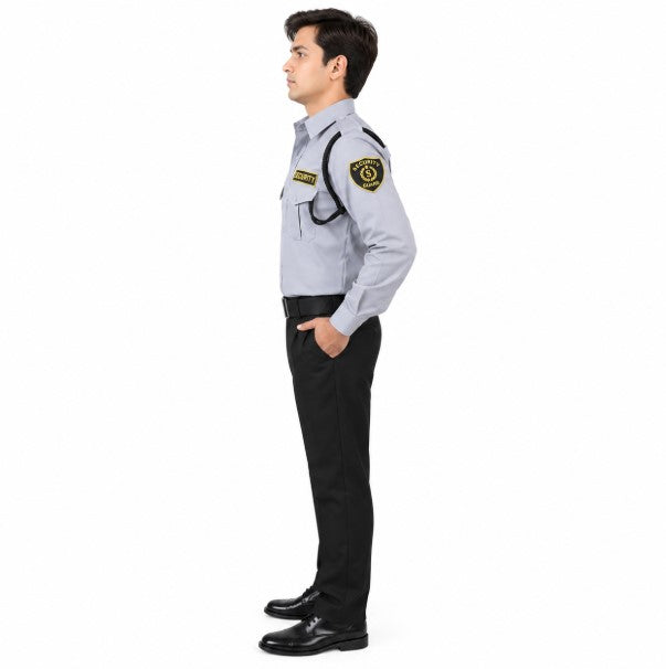 Security Guard Uniform APC Shirt Black Pant Side View