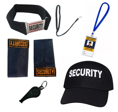REGALIA Security Guard Uniform (Black Shirt - Black Pant) with Accessories, SET